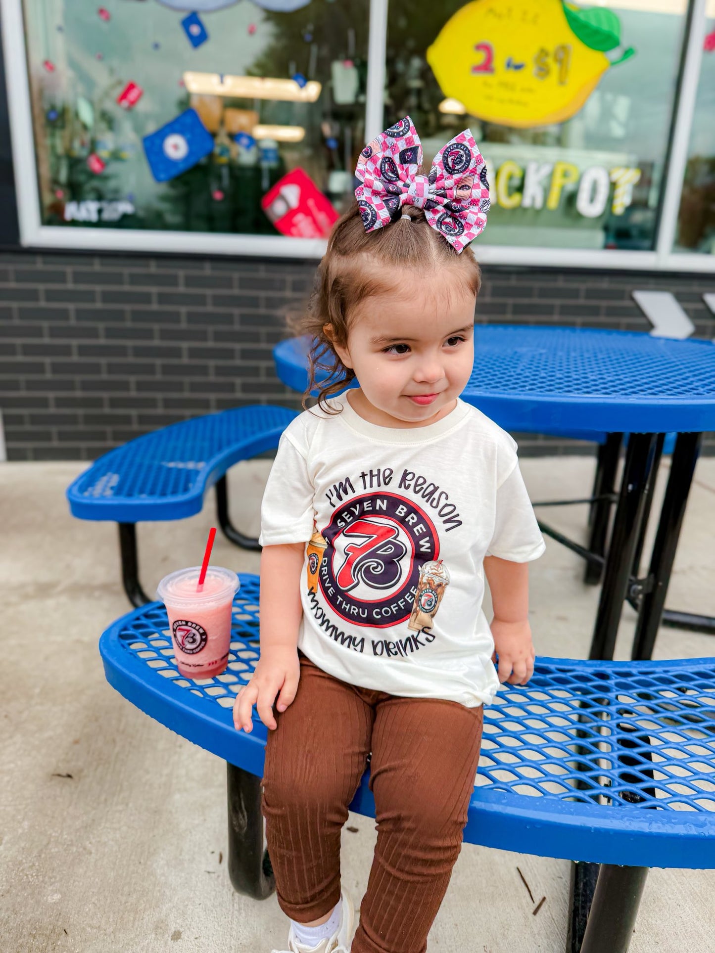 7 Brew Romper/T-Shirt with Matching Bow