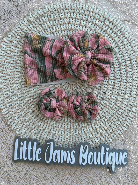 Pink Camo Ribbed