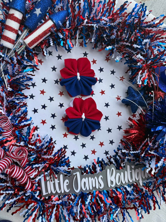 Red, White & Blue Sunflower Piggies