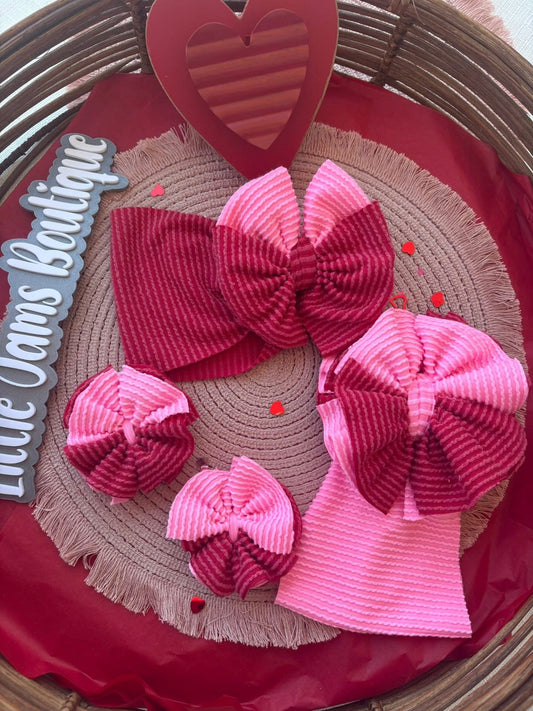 Pink and Red Ribbed Mix