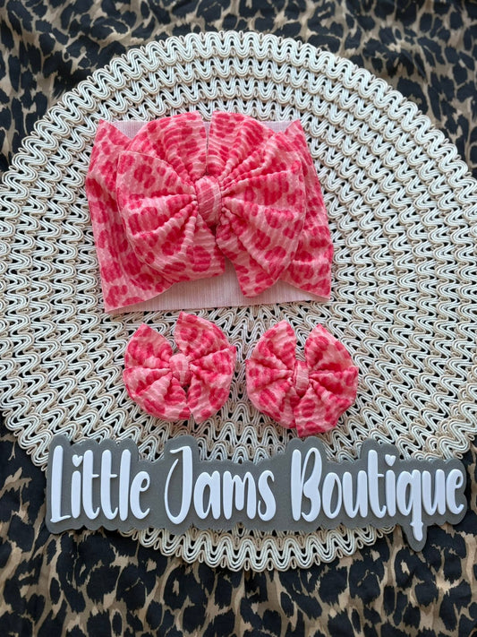 Pink Ribbed Leopard