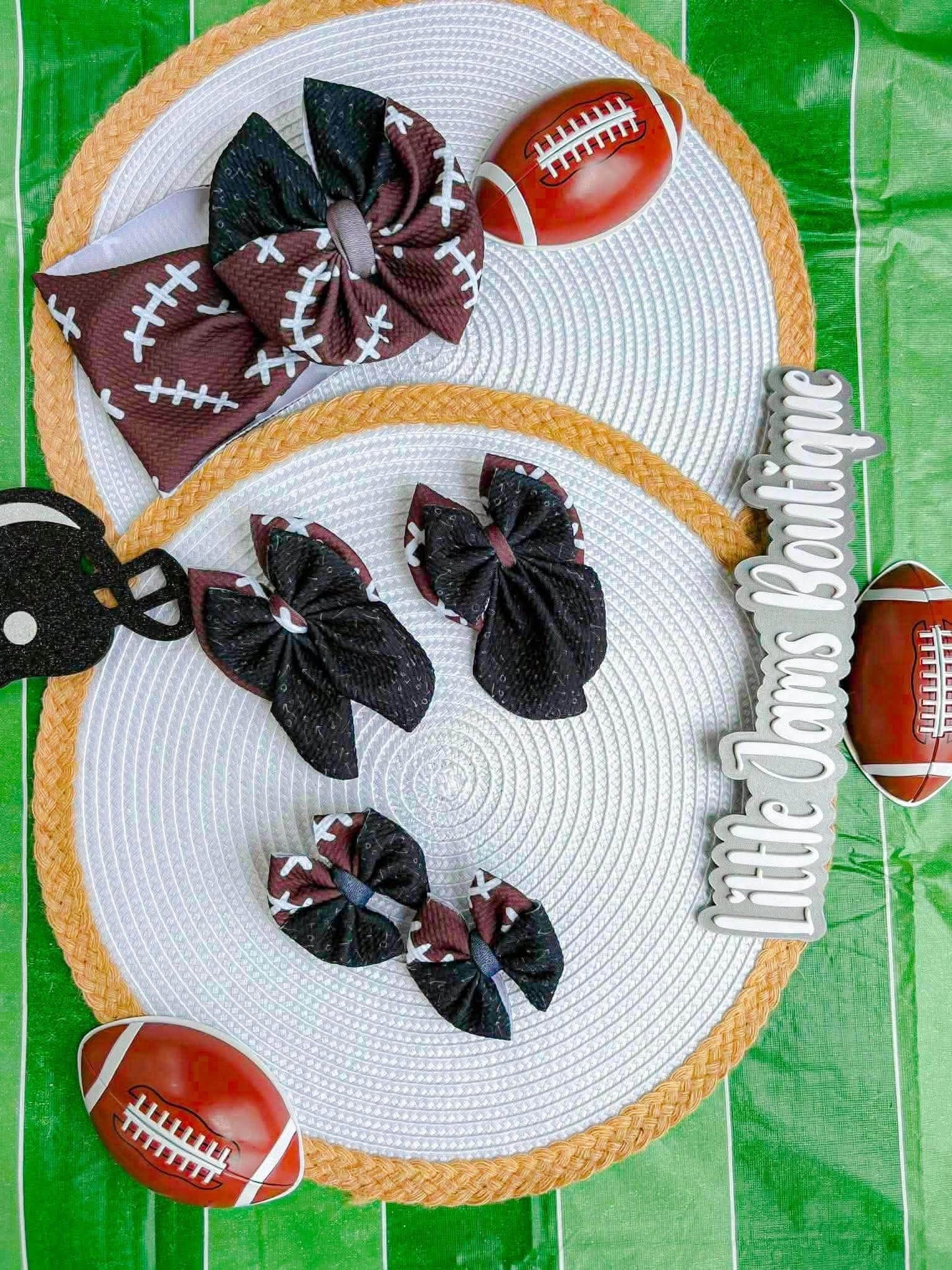 Football Stitches Mixed with Playbook