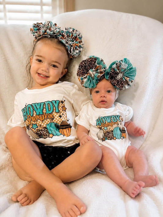 Howdy Pumpkin Bow T-Shirt/Romper