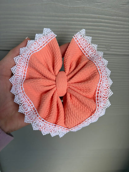 Lace Trimmed Bows