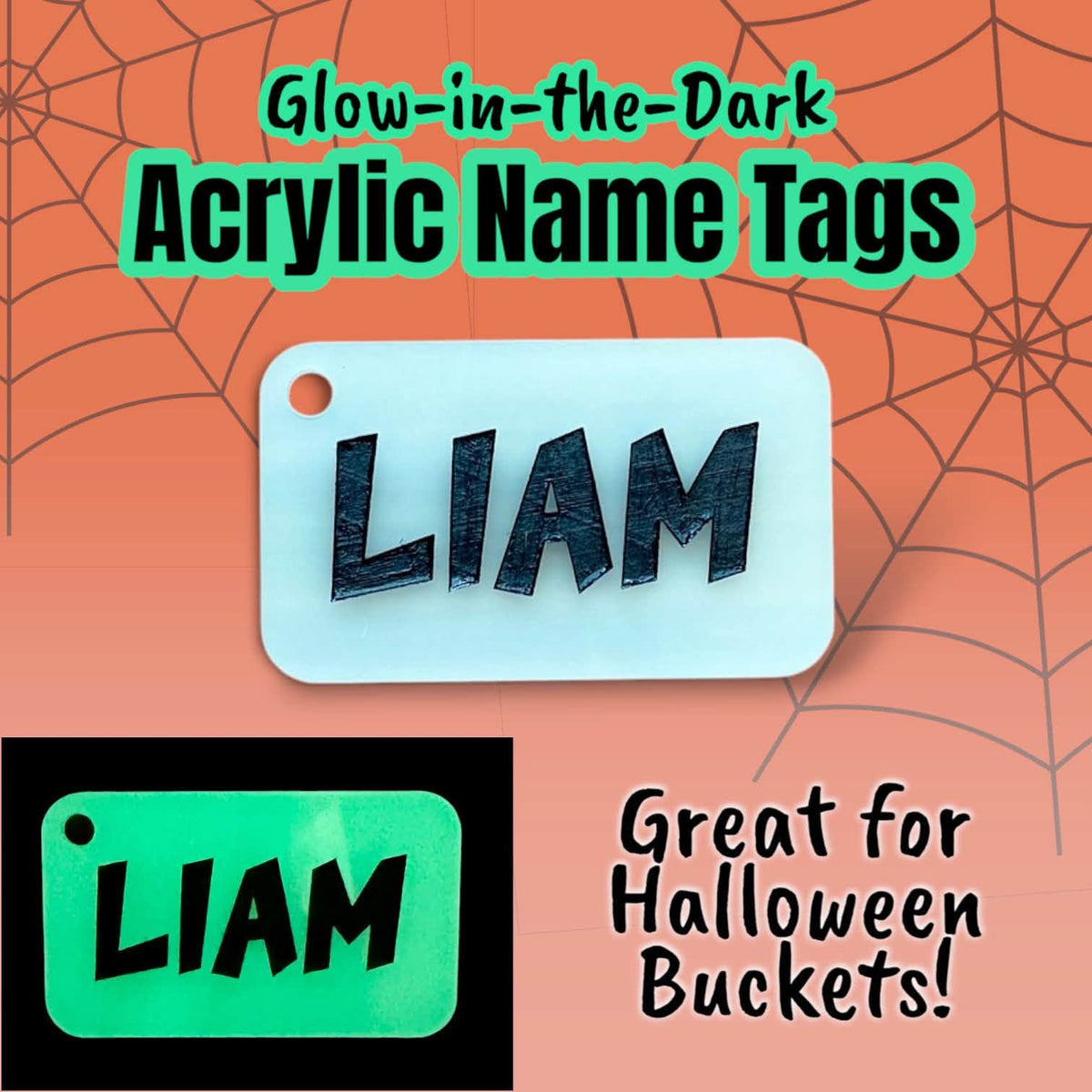 Glow in the Dark Name Tags