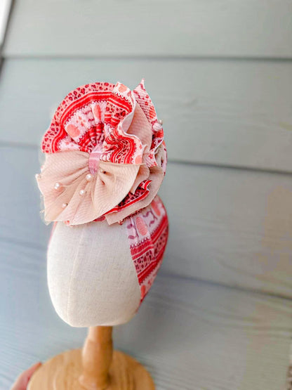 Fall Bow Coquette Mixed with Nude and Champagne Pearl Mesh
