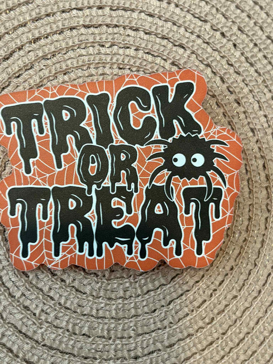 Trick or Treat with Spiderweb Bow Clip