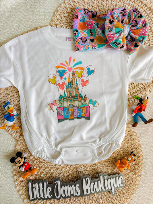 Magical Romper/T-Shirt with Matching Bow