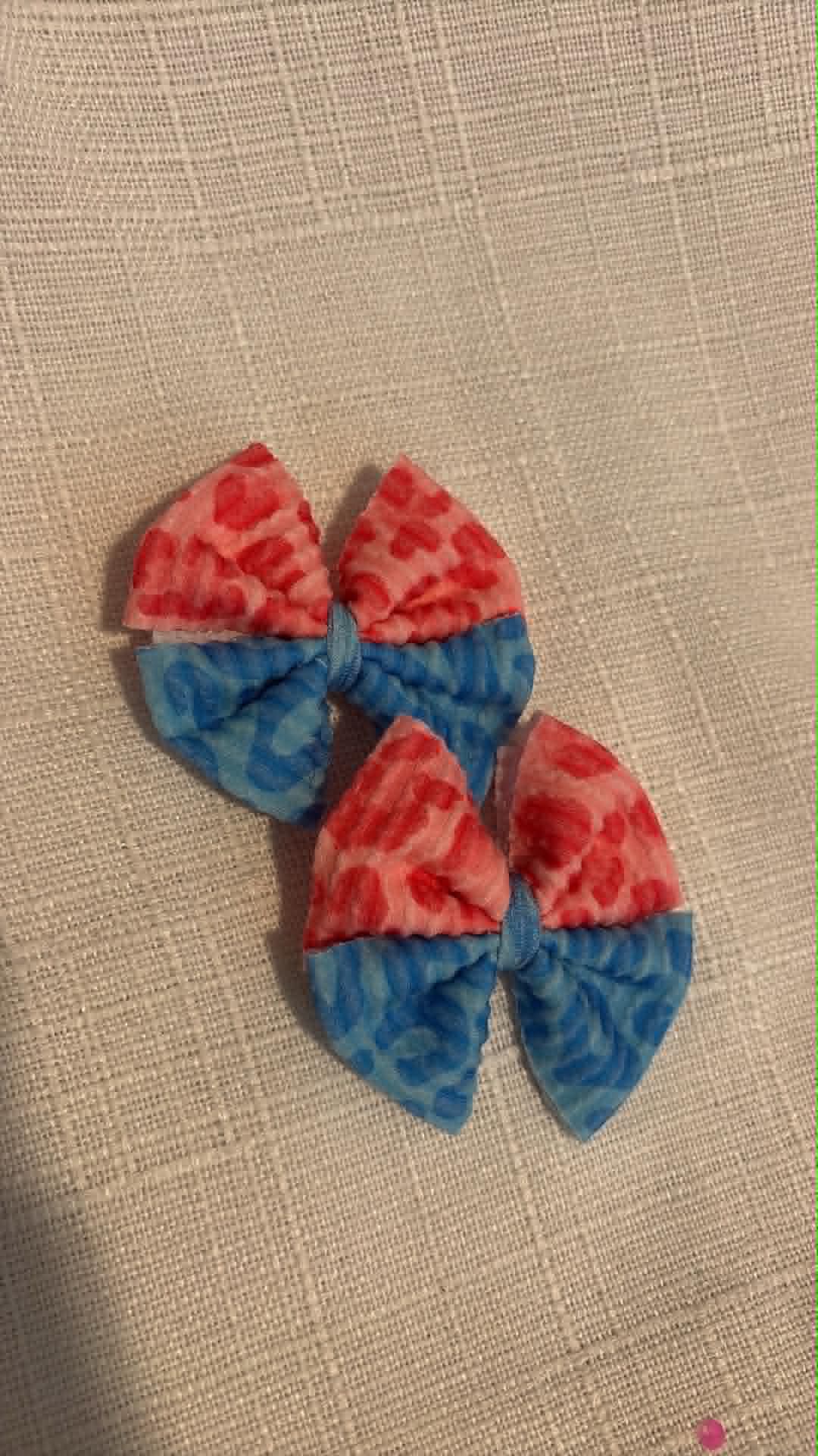 Blue and Pink Leopard Split