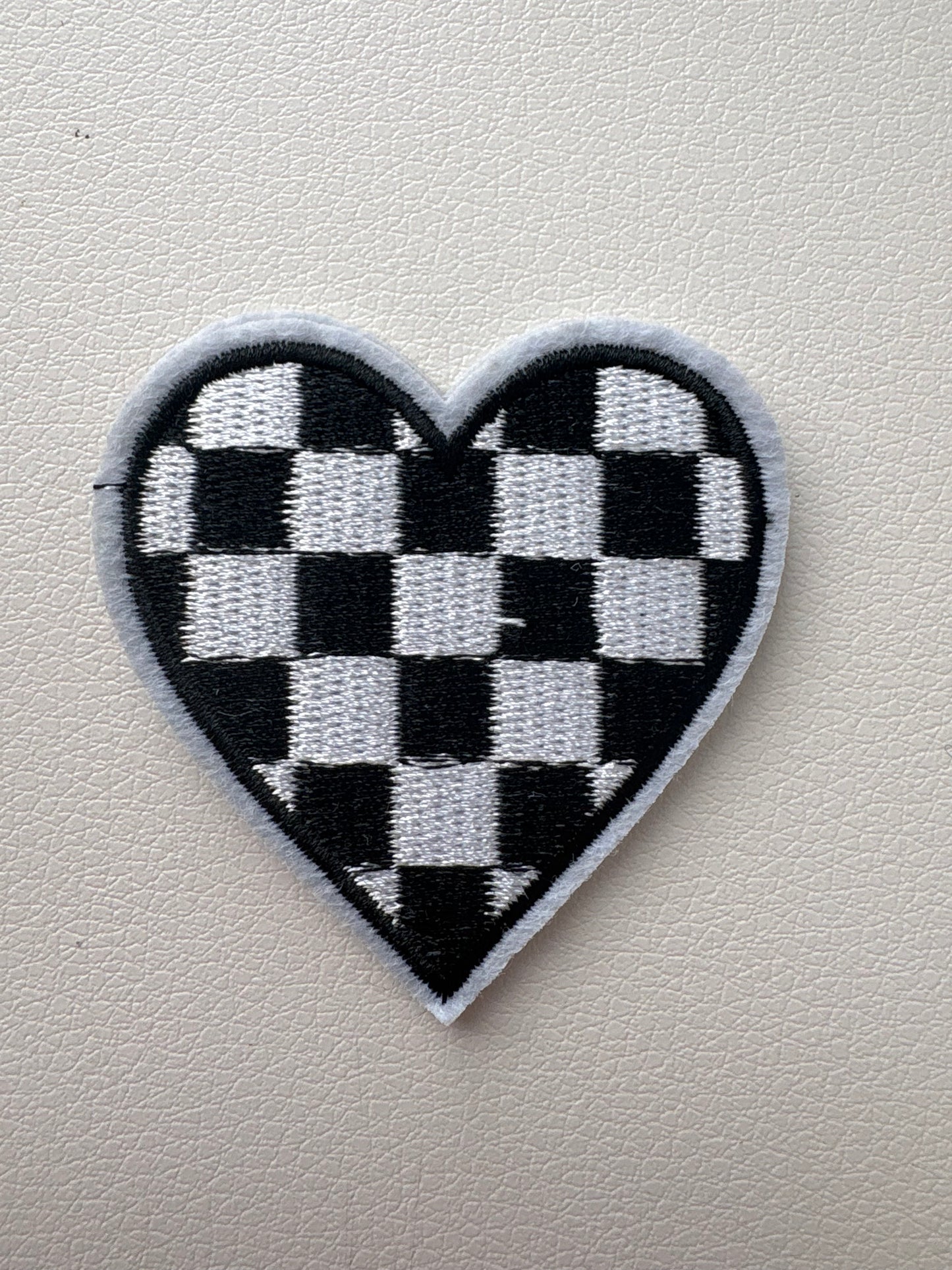 Checkered Heart Patch