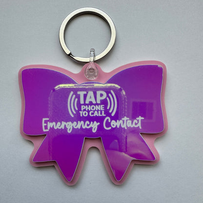Tap Tag - Emergency Contact Backpack Tag (Double Sided)