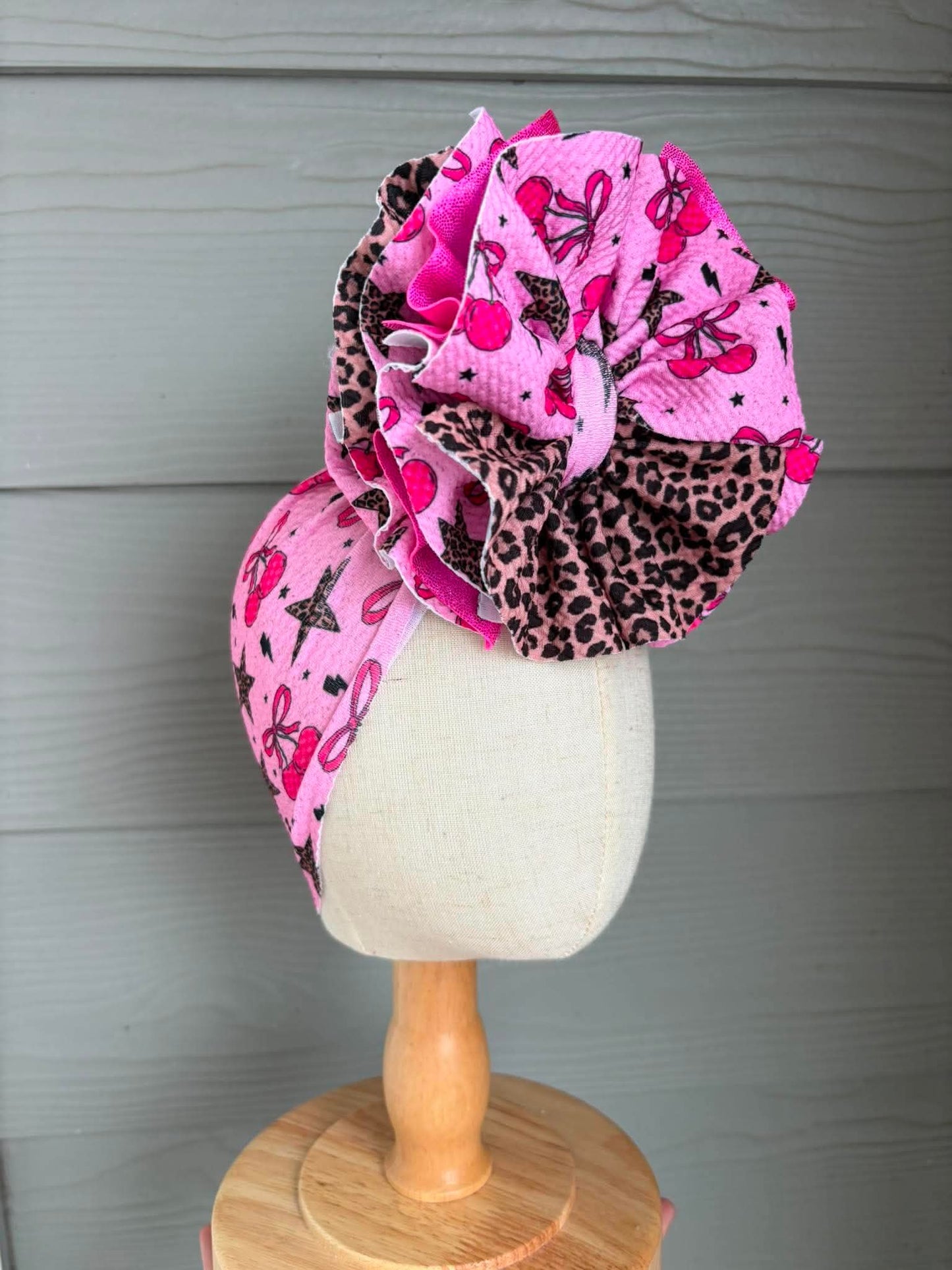 Cherries & Stars Mixed with Leopard and Hot Pink Shimmer