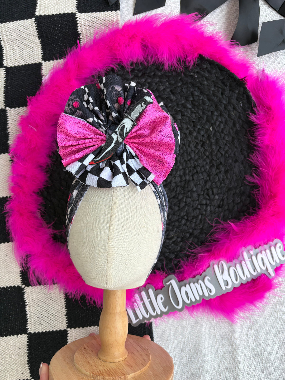 Scream Bubblegum Mixed with Pink Shimmer and Checkered