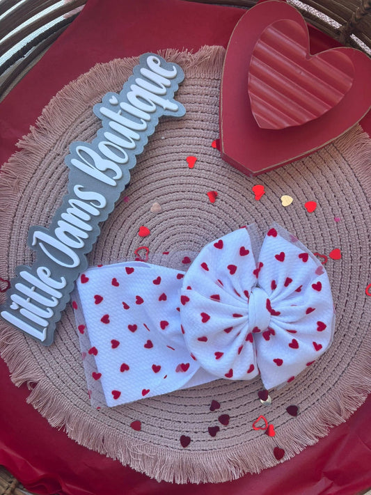 Heart Mesh over White