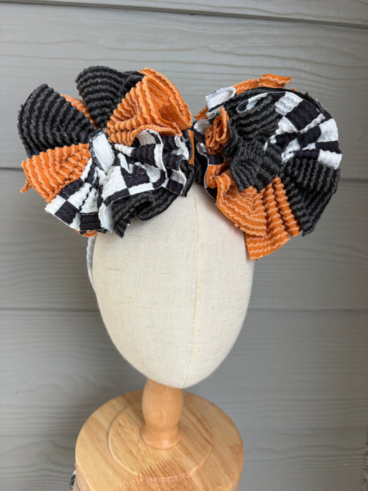 Checkered Mixed with Squash and Black Ribbed