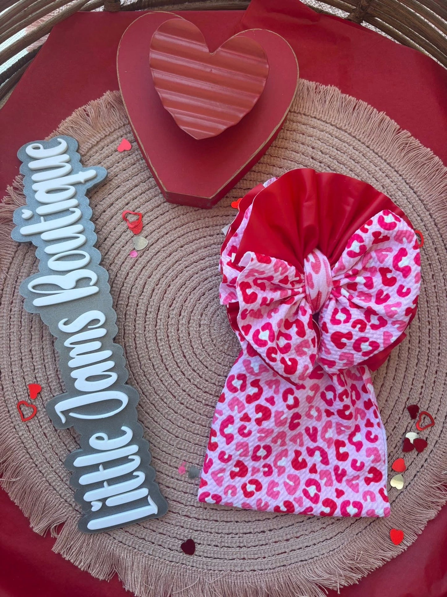 Pink Leopard Mix with Pleather Wrap/ Scrap piggies