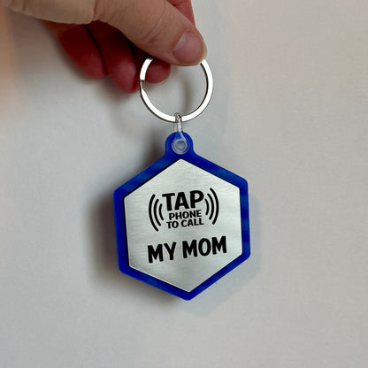 Tap Tag - Emergency Contact Backpack Tag (Double Sided)