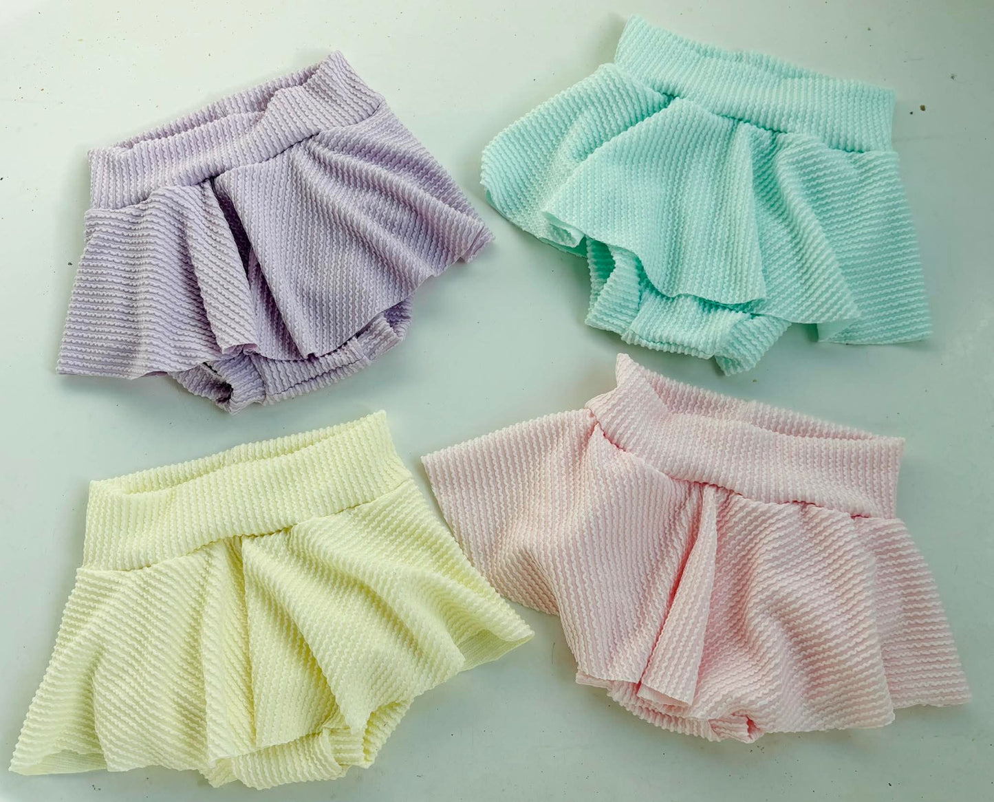 Pastel Ribbed Skirted Bummies