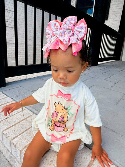 Pooh Romper/T-Shirt with Matching Bow