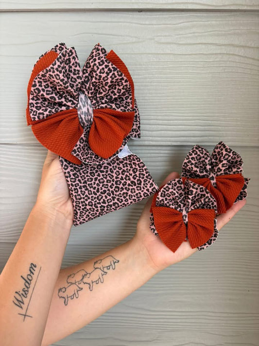 Leopard and Rust Scrap Wrap/ Scrap piggies