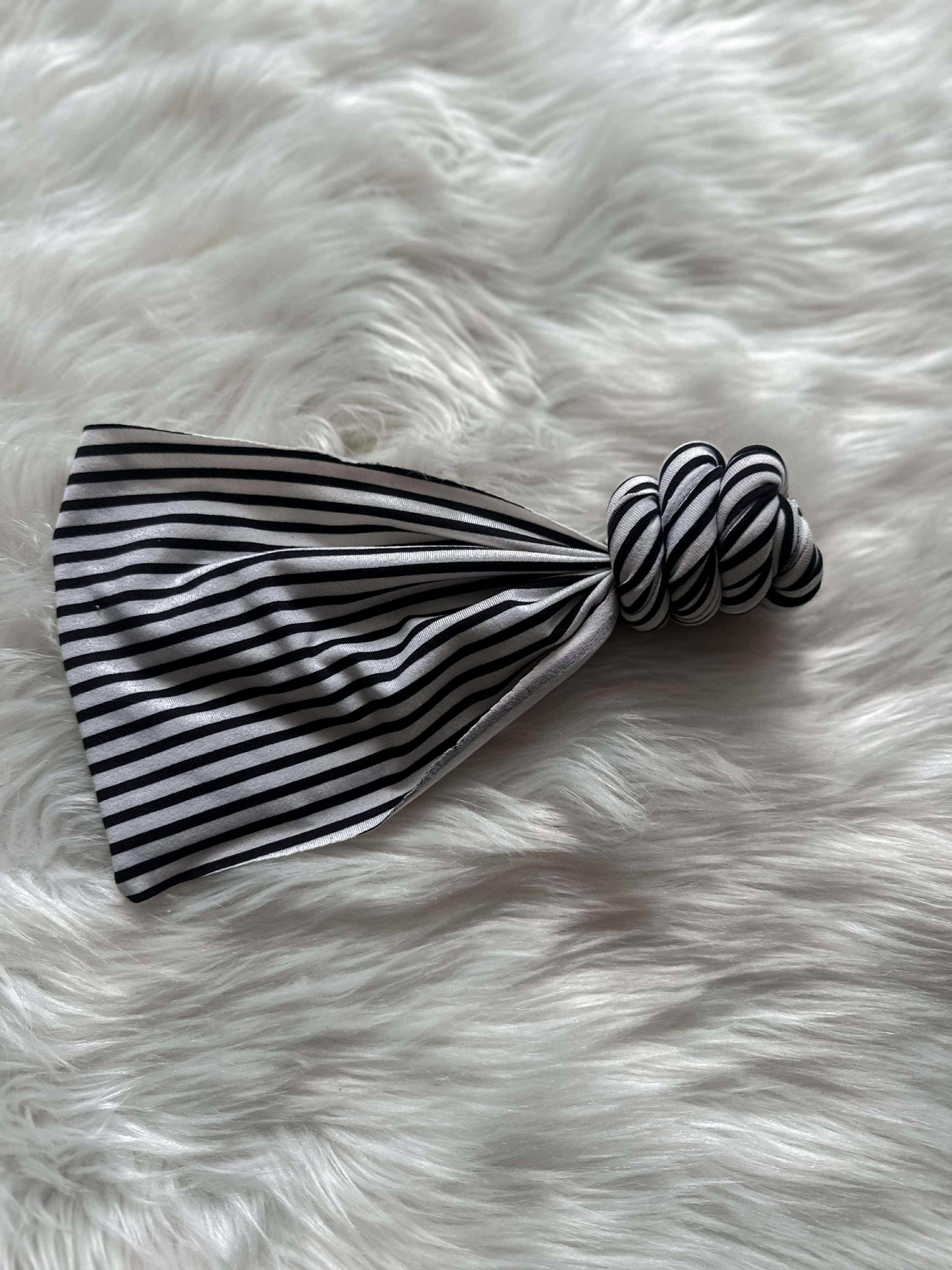 Black Stripes Topknot