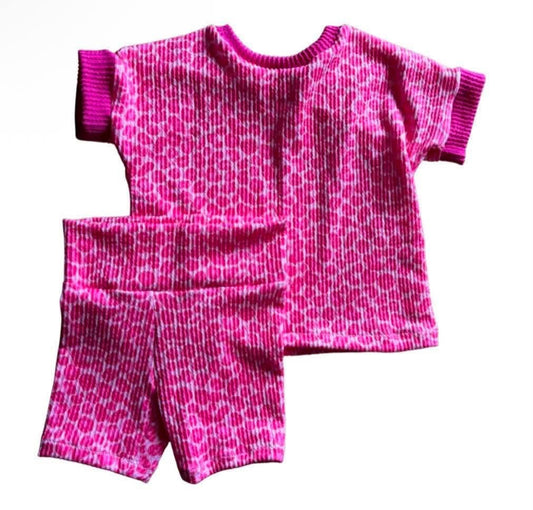 Pink Leopard Lounge Set