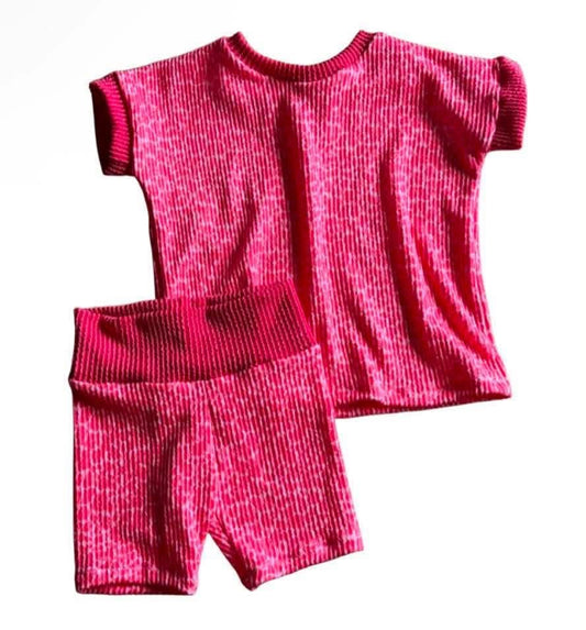 Red Leopard Lounge Set