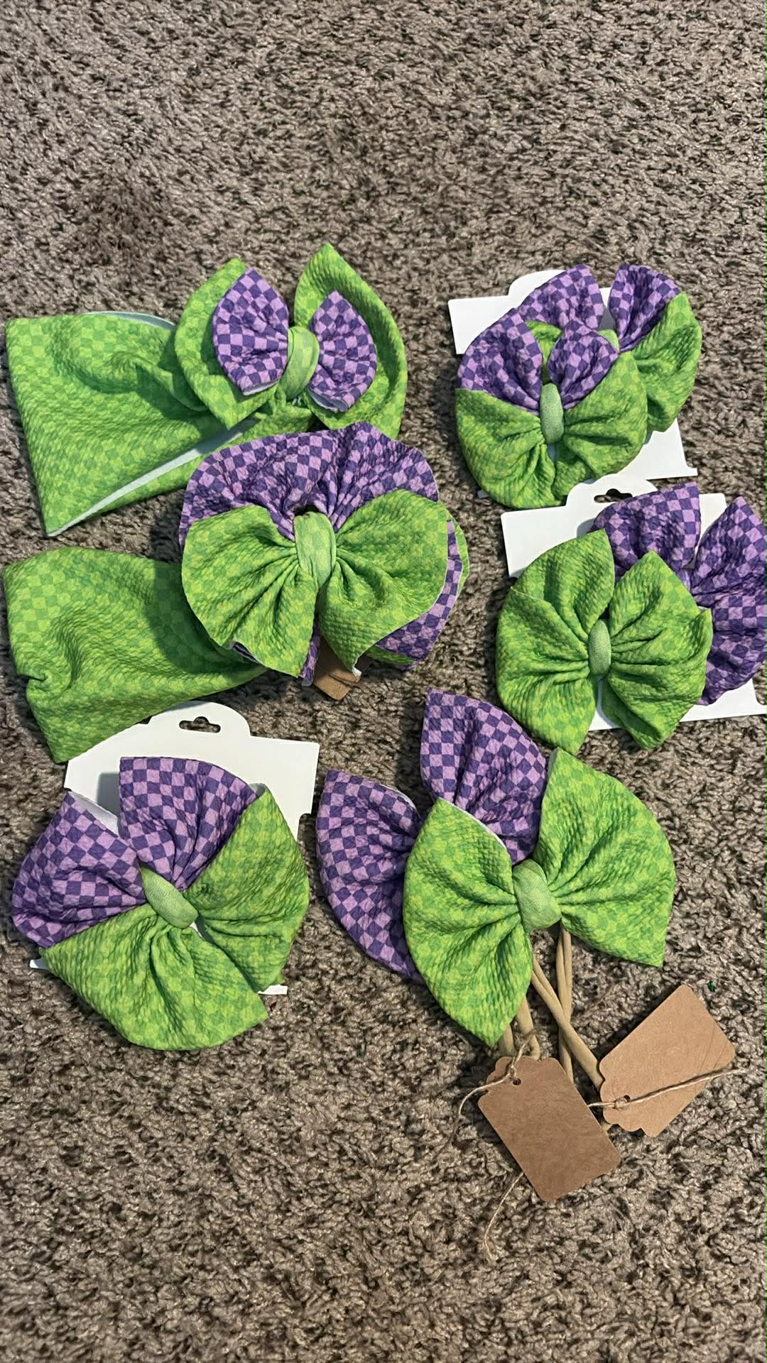 Purple and Green Checkered