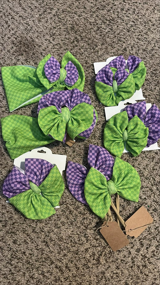 Purple and Green Checkered