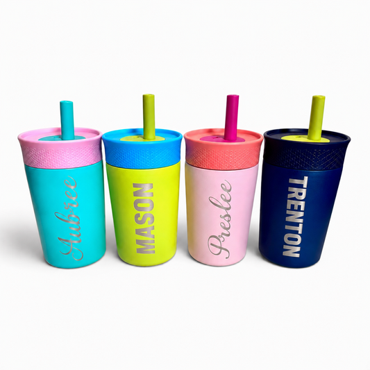 Personalized Kids Cup with Straw - 12oz