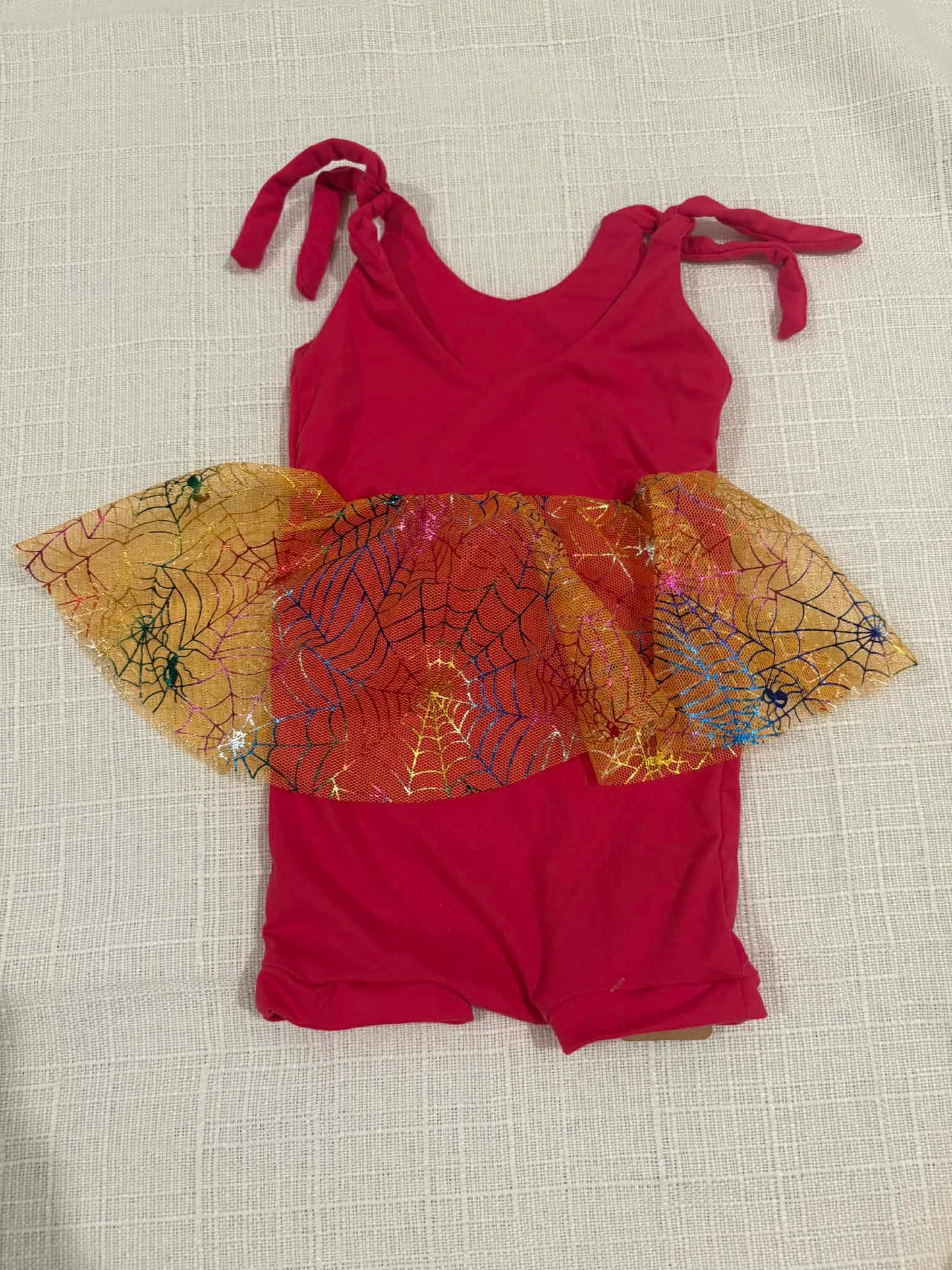 Handmade Romper with Spiderweb mesh