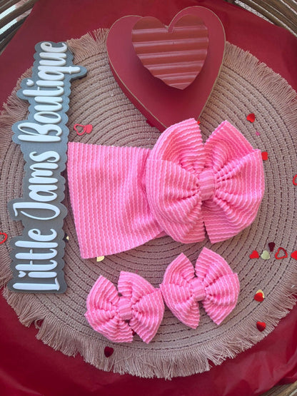 Pink Ribbed