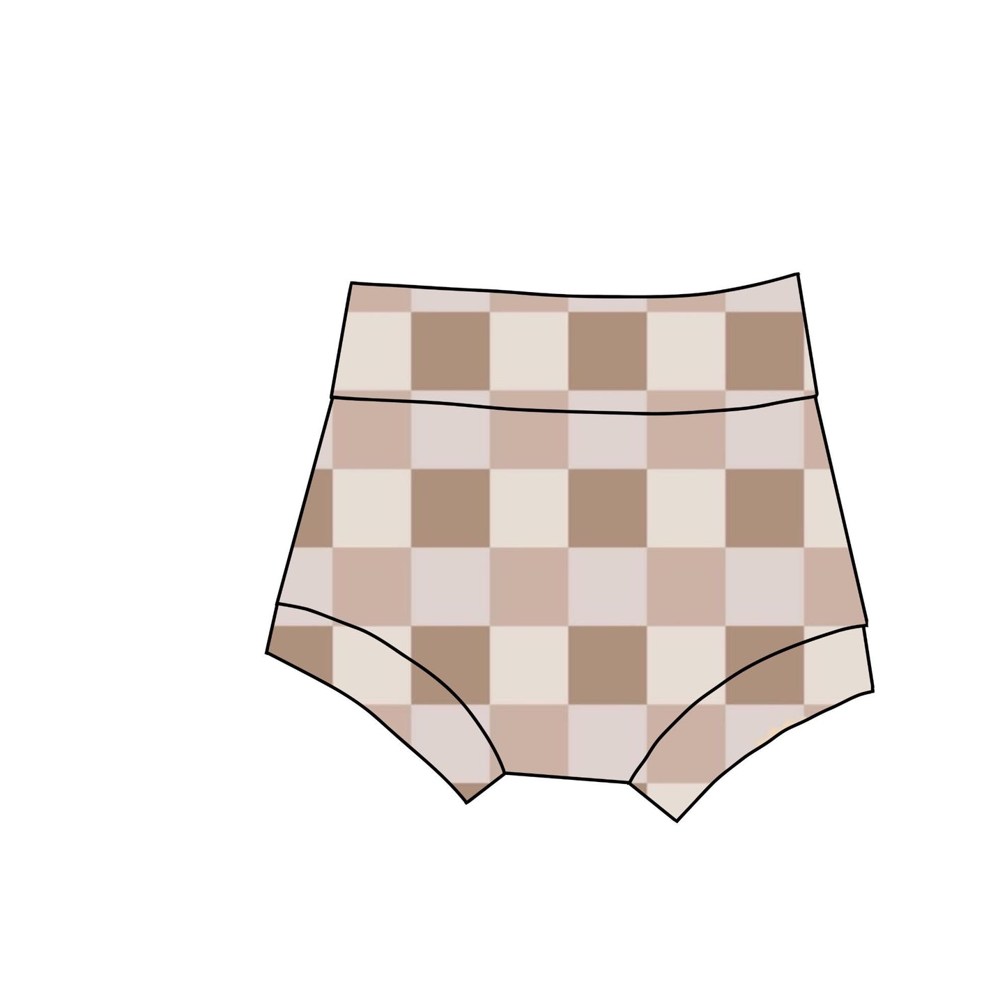 Neutral Checkered Bummies