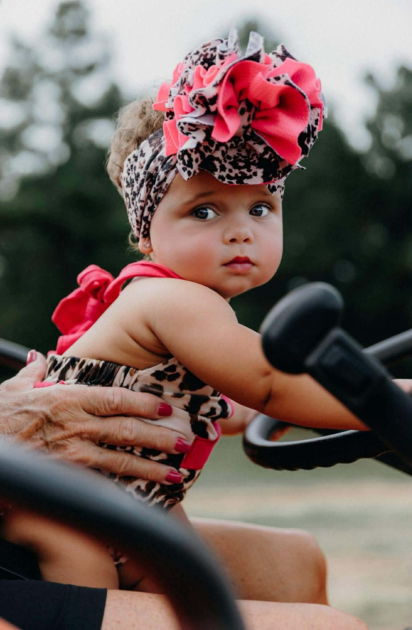 Brown Cowhide with Pink Scrap Wrap/ Scrap piggies
