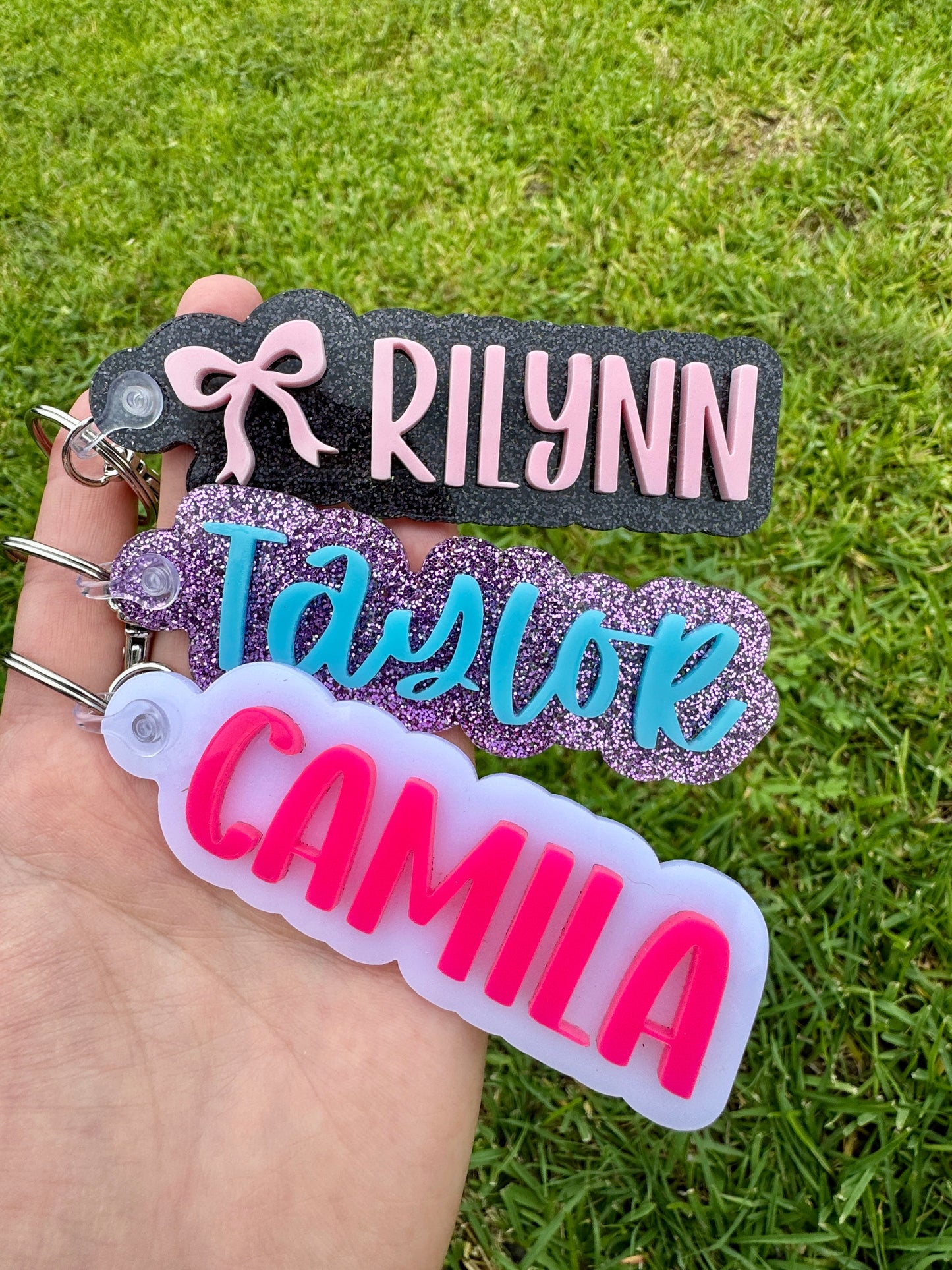 Personalized Acrylic Bag Tag Keychain