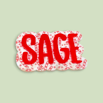 Candy Cane Name Clips Pre Order
