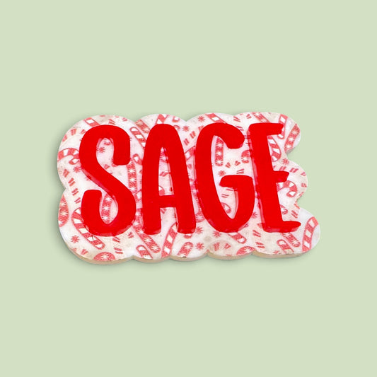 Candy Cane Name Clips Pre Order