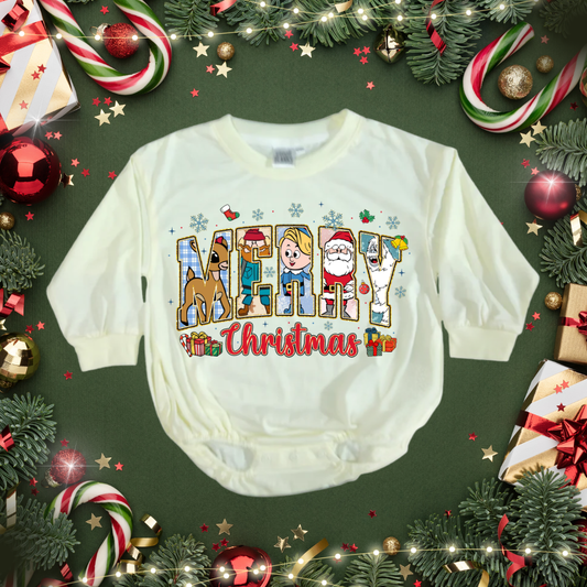 Rudolph Christmas Romper/T-Shirt with Matching Bow