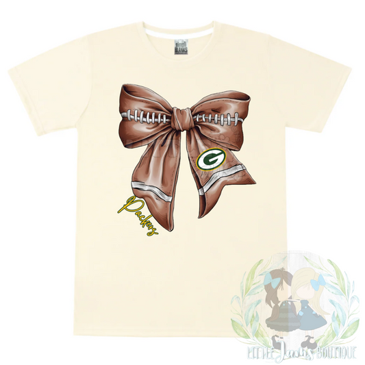 Packers Romper/T-Shirt with Matching Bow