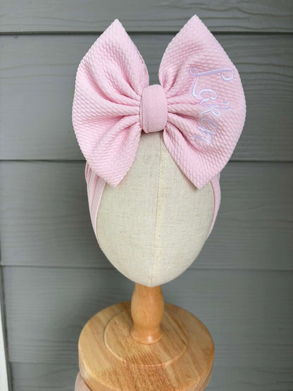 Embroidered Name Bow