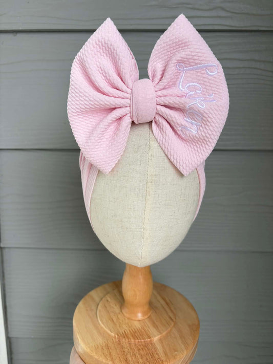 Embroidered Name Bow