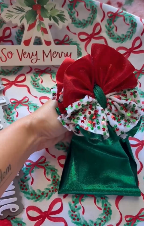 Christmas Sequins Scrap Wrap/ Scrap piggies