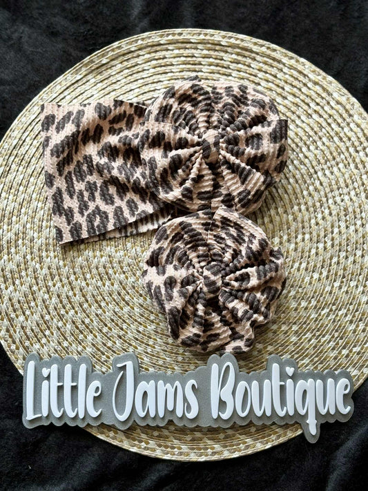 Dusty Pink Leopard Ribbed