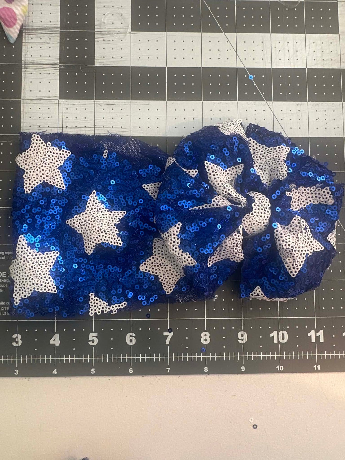 Blue Glitter Star Mesh