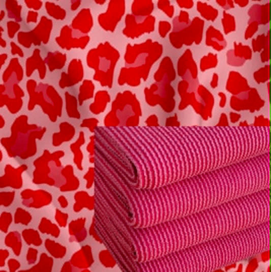 Red Leopard Lounge Set