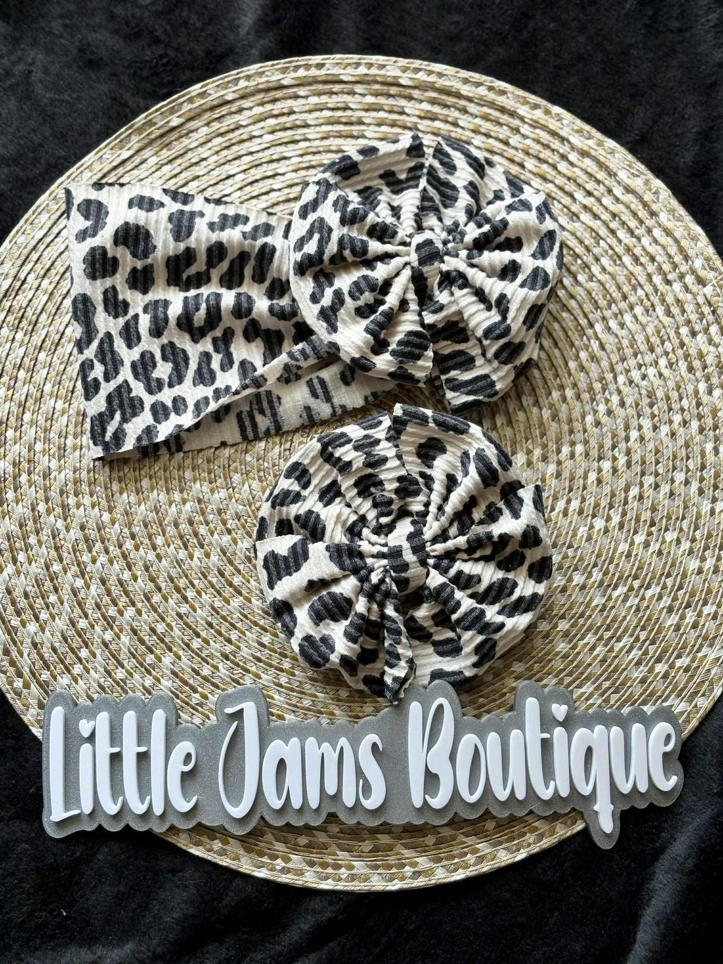 Cream Leopard Ribbed