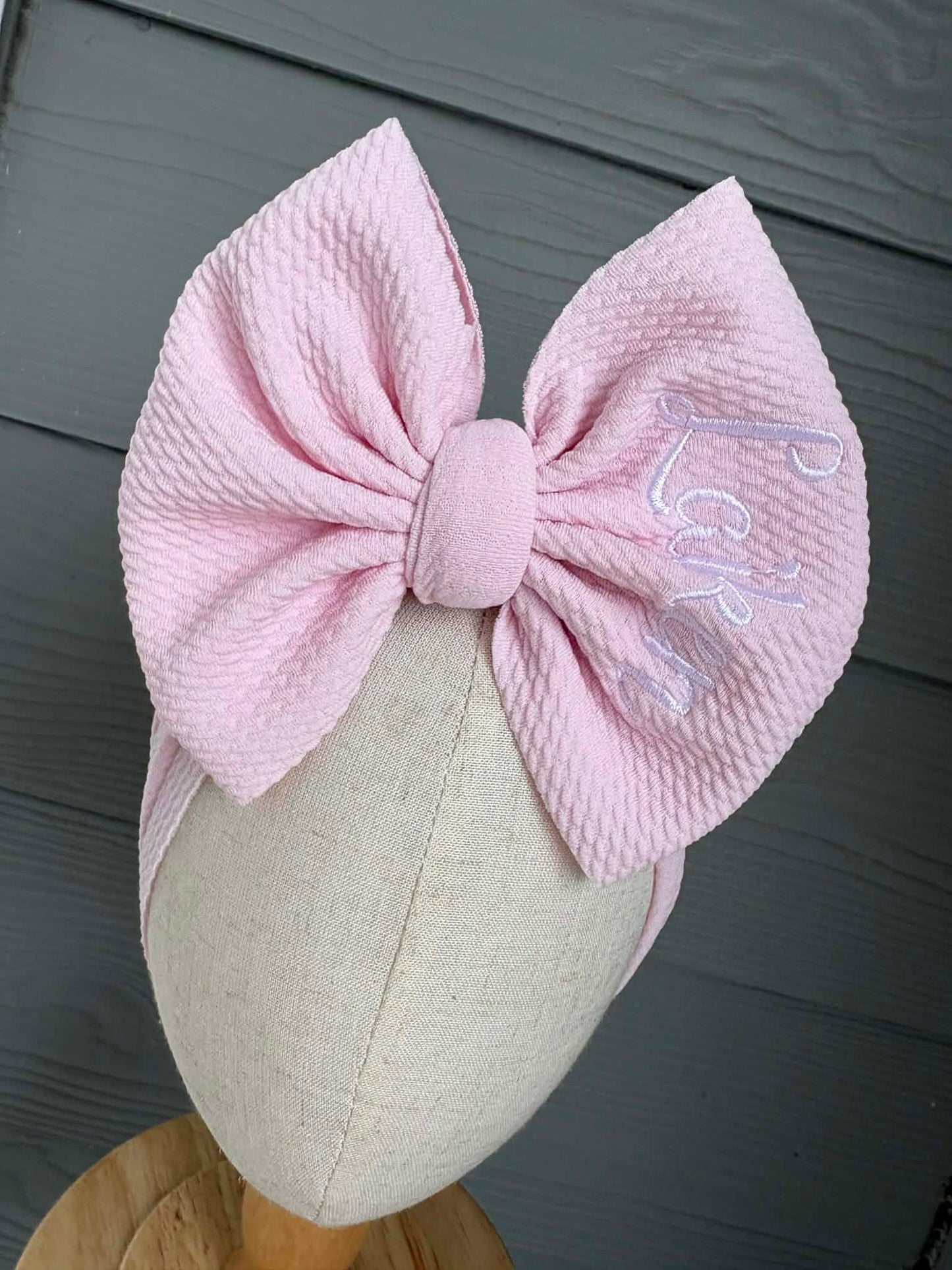 Embroidered Name Bow