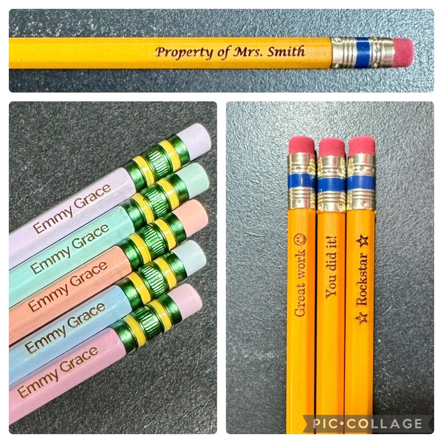 Personalized Engraved Pencils - Ticonderoga