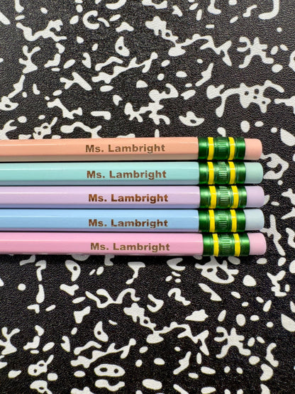 Personalized Engraved Pencils - Ticonderoga