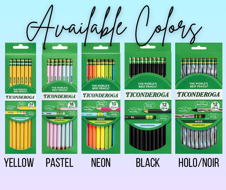 Personalized Engraved Pencils - Ticonderoga